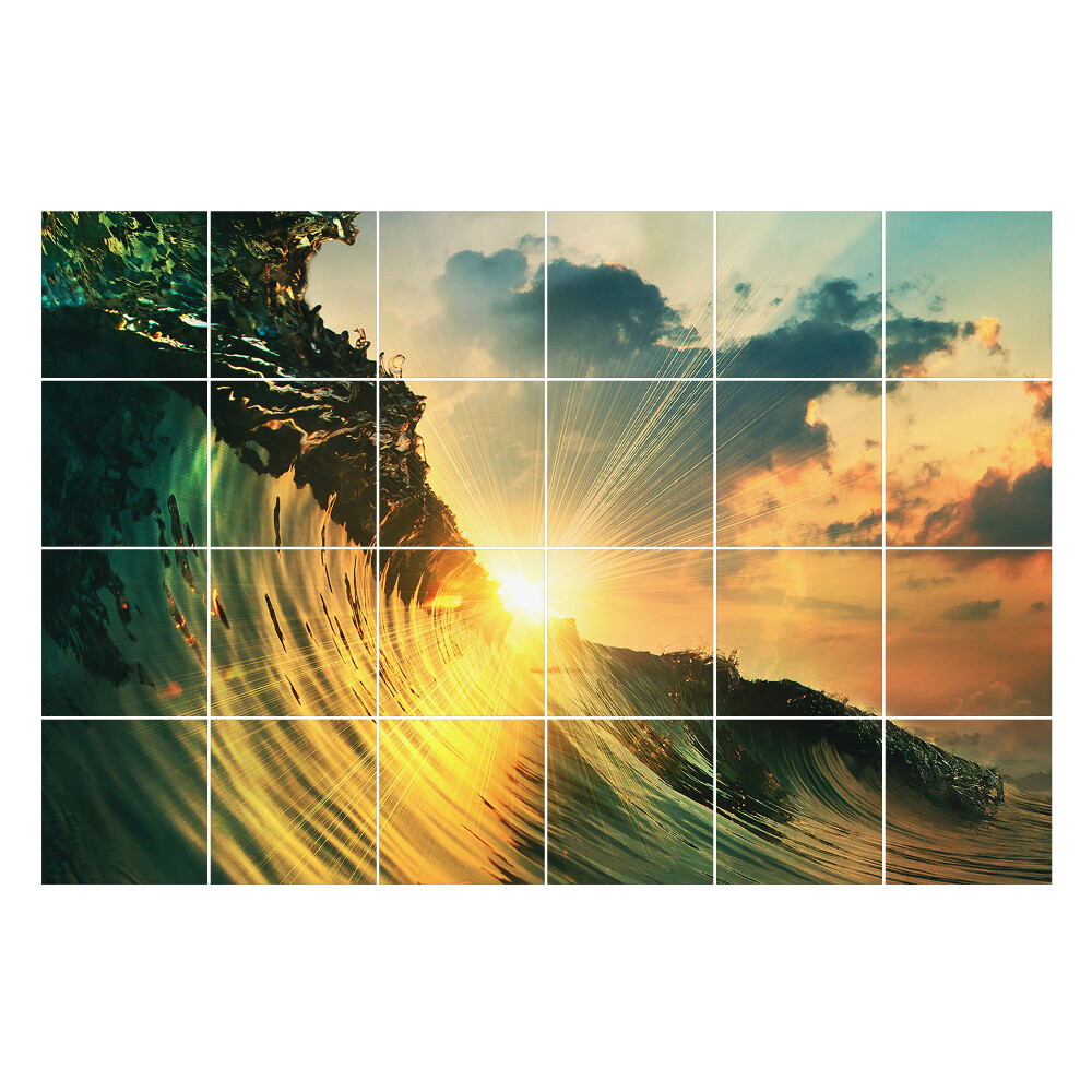 Csempe matrica Hullám a napfényben