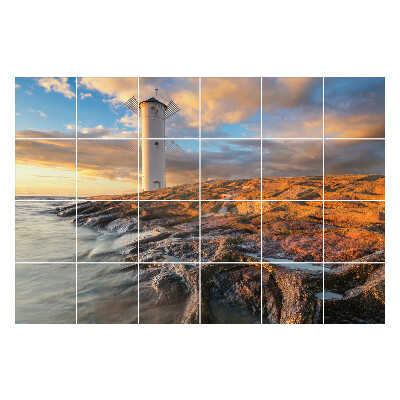 Csempe matrica Világítótorony a parton