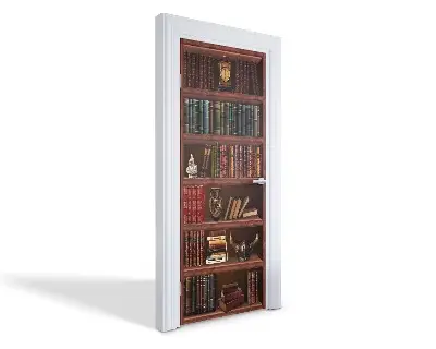 Naklejka na drzwi samoprzylepna Zabytkowa biblioteka