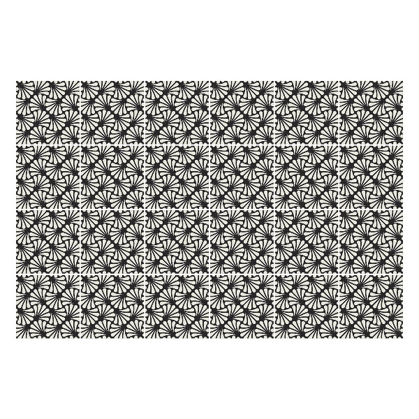 Öntapadós csempe matrica Stílusos növényi motívumok