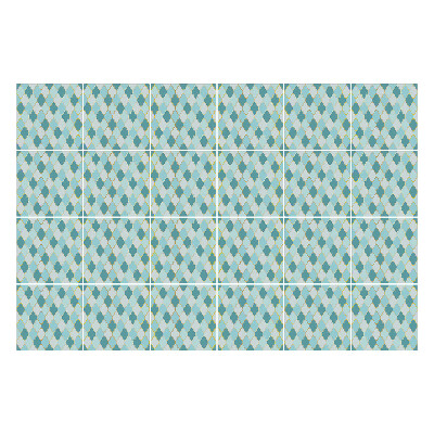 Öntapadós csempe matrica Keresztezett alakzatok egy rácsban