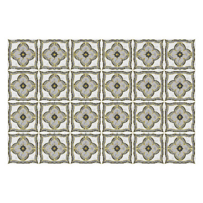 Csempe matrica Díszek egy rácsban