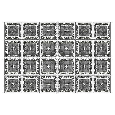 Csempe matrica Négyzet alakú csempe díszekkel