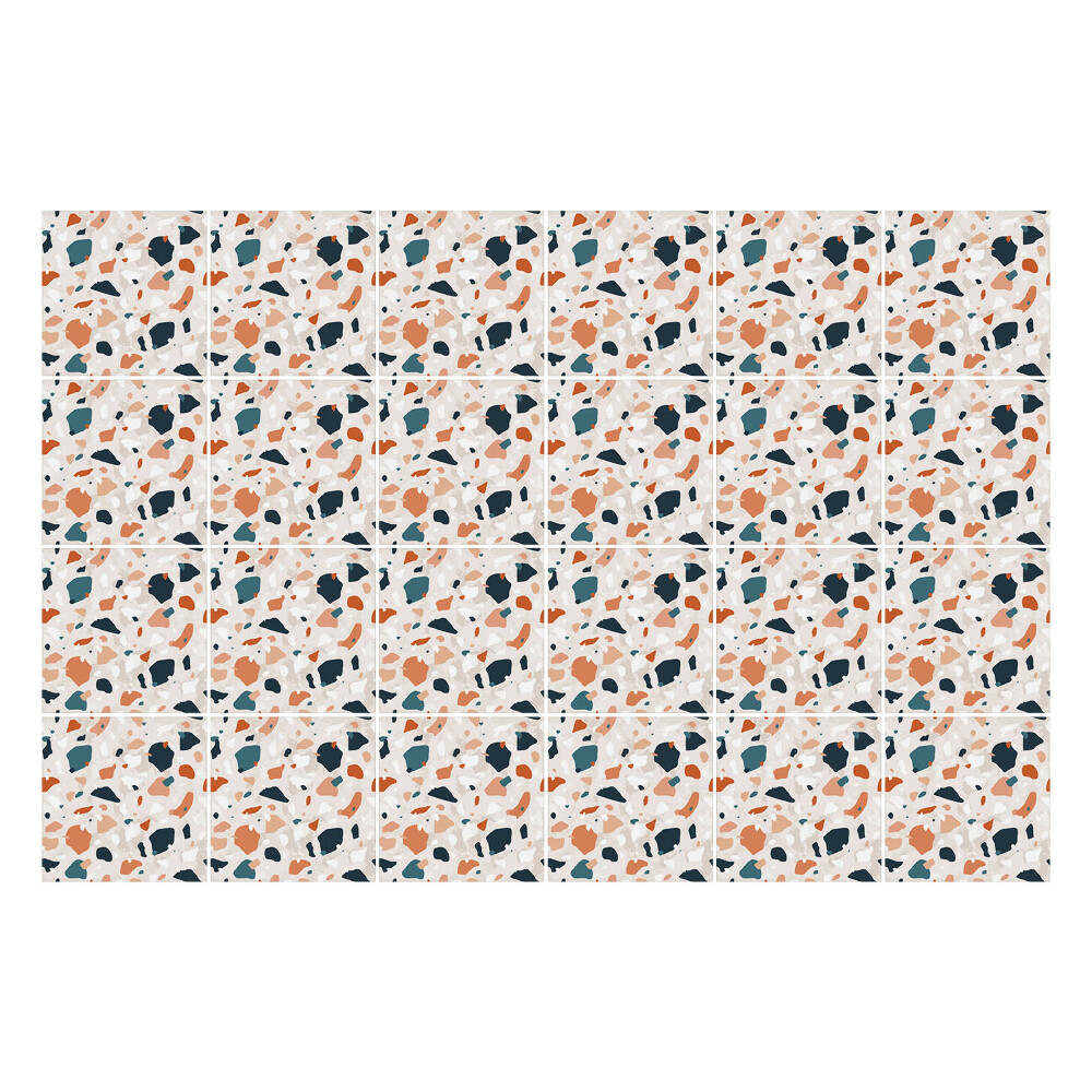 Öntapadós csempe matrica Színes kőedény