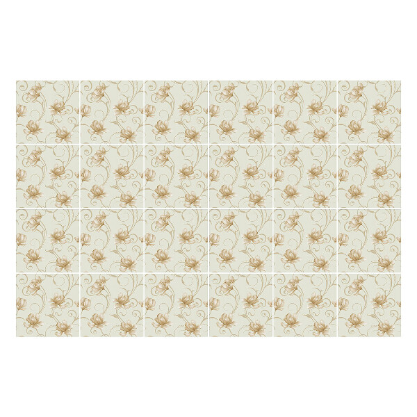 Öntapadós csempe matrica Finom virágok a háttérben