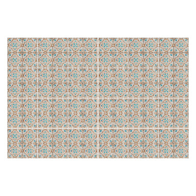 Öntapadós csempe matrica Virágdísz részletekkel