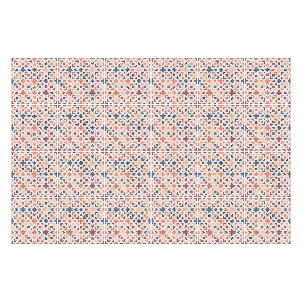 Csempe matrica Virágmotívumok az elrendezésben