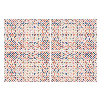 Csempe matrica Virágmotívumok az elrendezésben