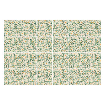 Öntapadós csempe matrica Virágos motívum foltokkal