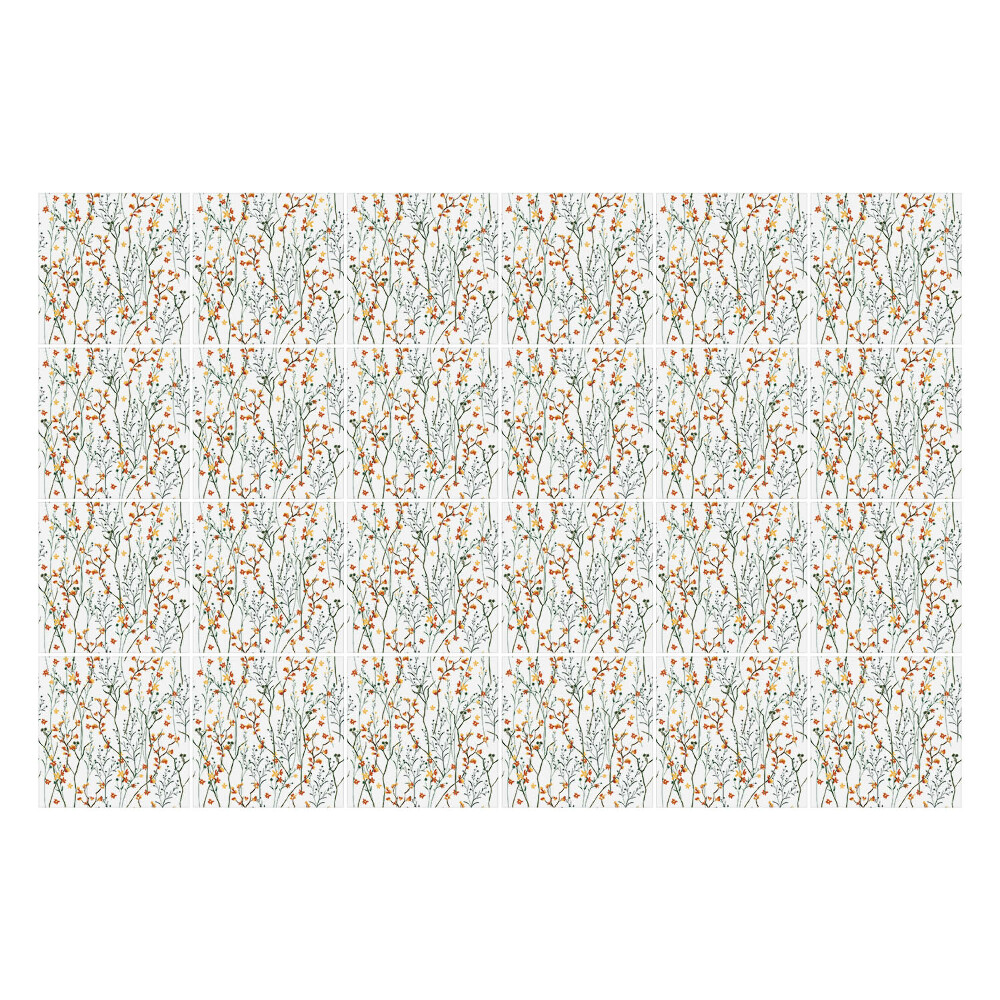 Öntapadós csempe matrica Finom ágak virágokkal