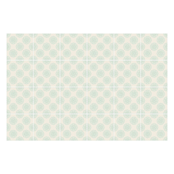 Öntapadós csempe matrica Finom virágmotívumok