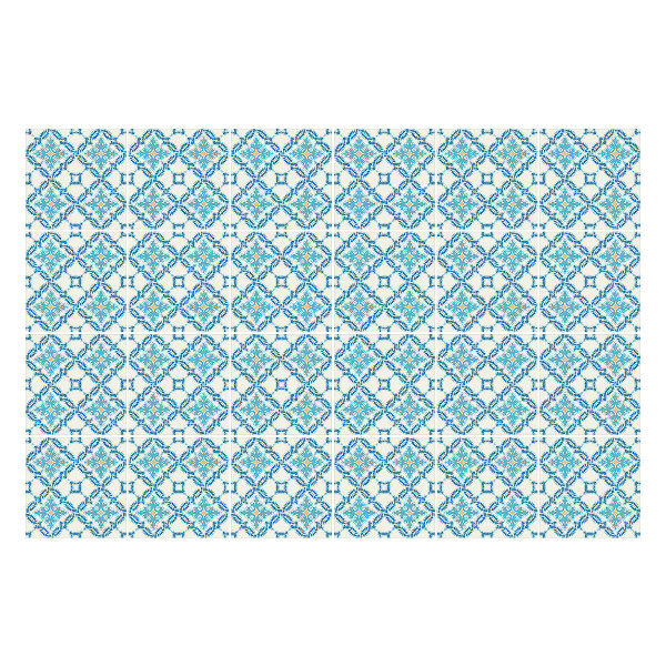 Öntapadós csempe matrica Geometrikus virágmotívumok