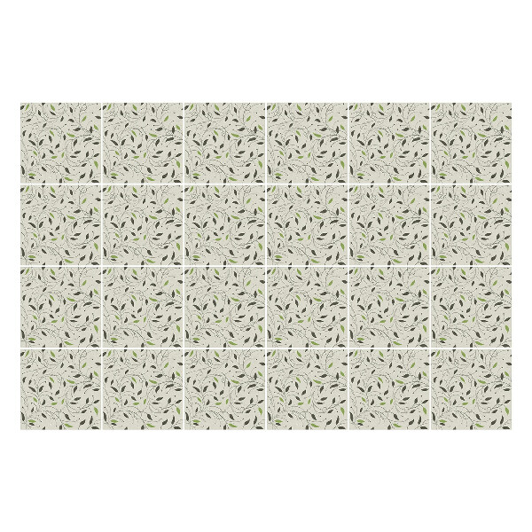 Öntapadós csempe matrica Finom levelek és gallyak