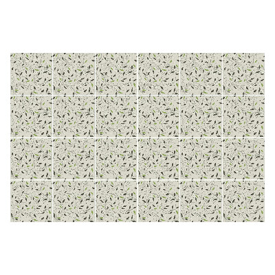 Öntapadós csempe matrica Finom levelek és gallyak