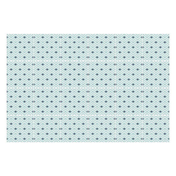 Csempe matrica Hullámok körökkel