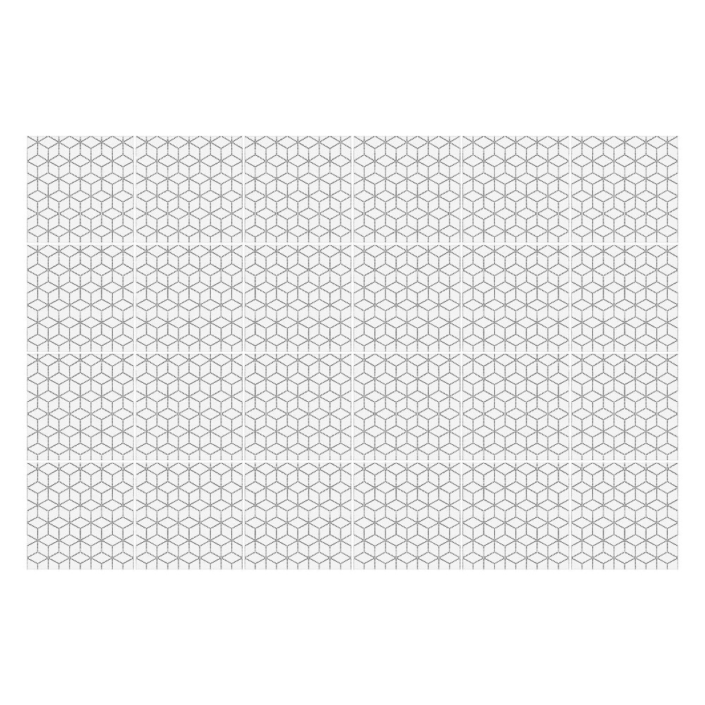 Öntapadós csempe matrica Hatszögek sorozata egy rácsban