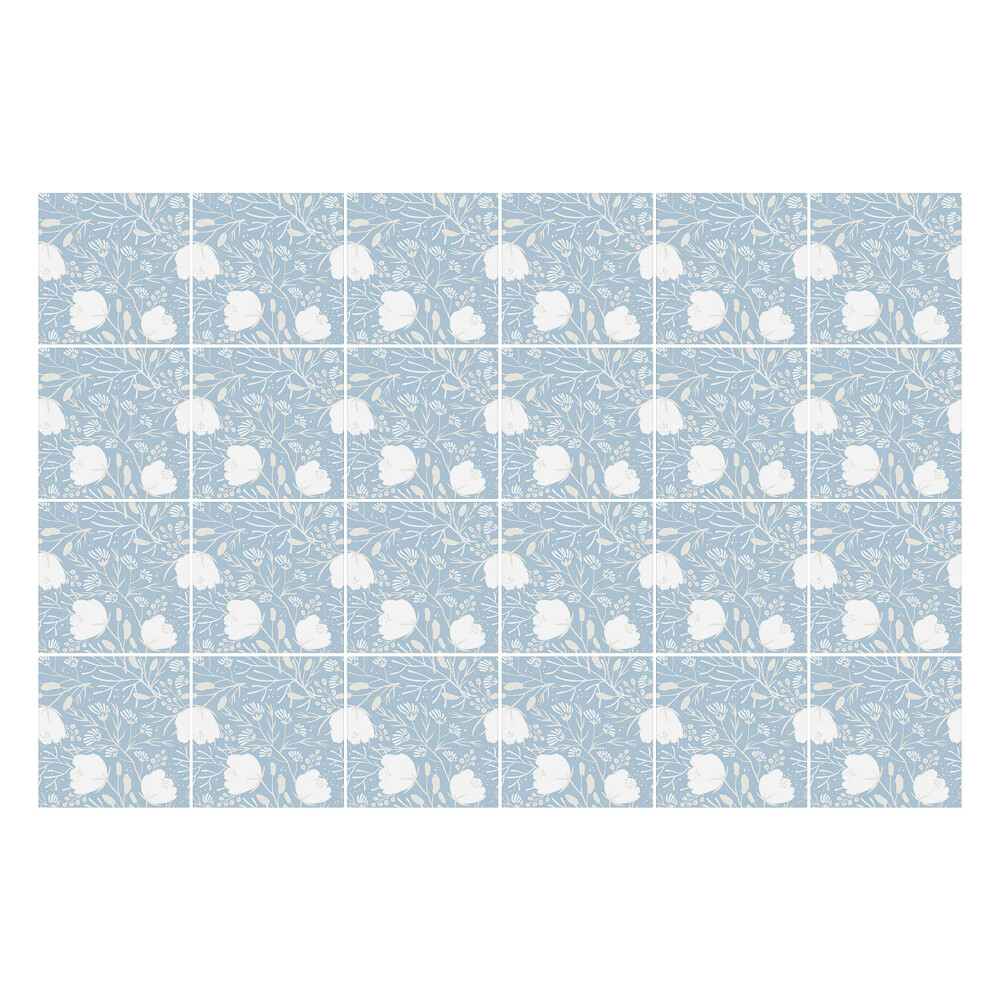 Öntapadós csempe matrica Virágos motívum a háttérben