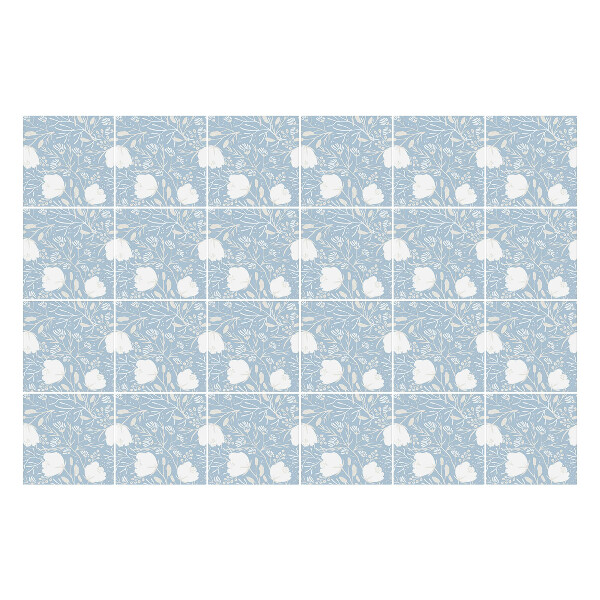 Öntapadós csempe matrica Virágos motívum a háttérben