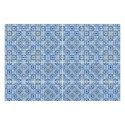 Öntapadós csempe matrica Geometrikus virágmotívumok