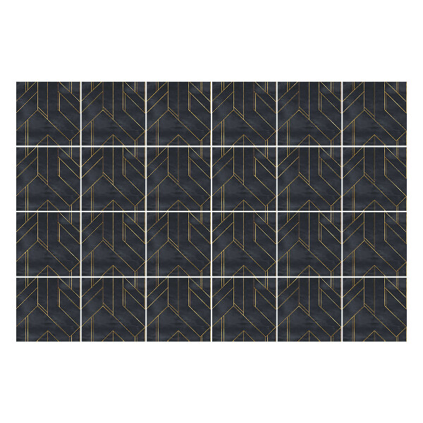 Öntapadós csempe matrica Cikcakk geometria