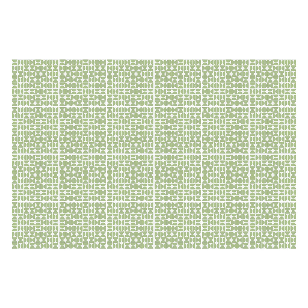 Öntapadós csempe matrica Ovális geometria rácsban