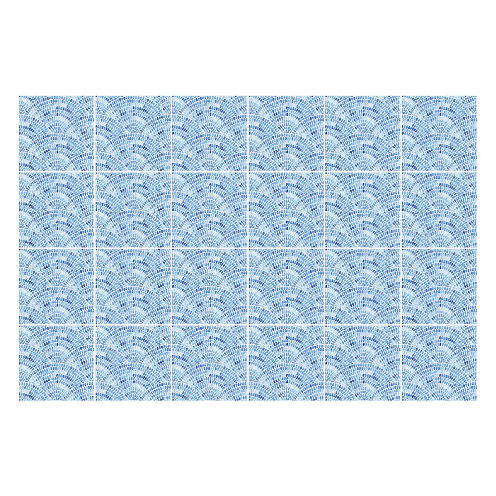 Öntapadós csempe matrica Akvarell hullámok elrendezése