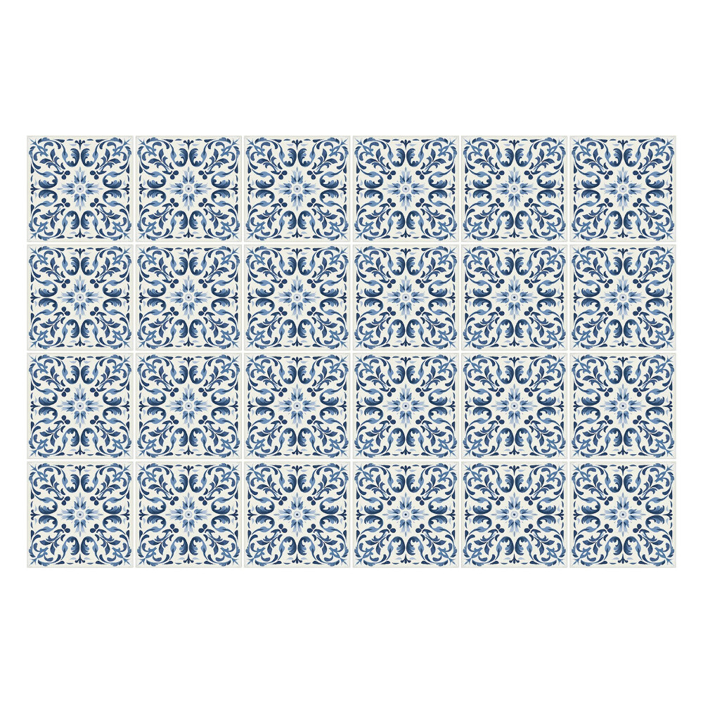 Öntapadós csempe matrica Kék csempe