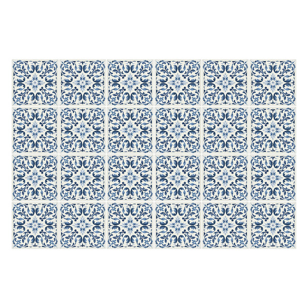 Öntapadós csempe matrica Kék csempe