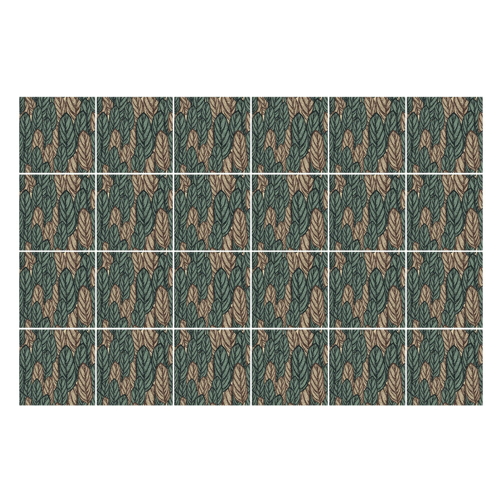 Csempe matrica Boho levelek