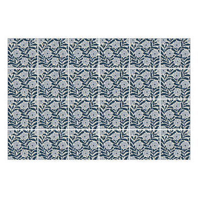 Öntapadós csempe matrica Virágmintás