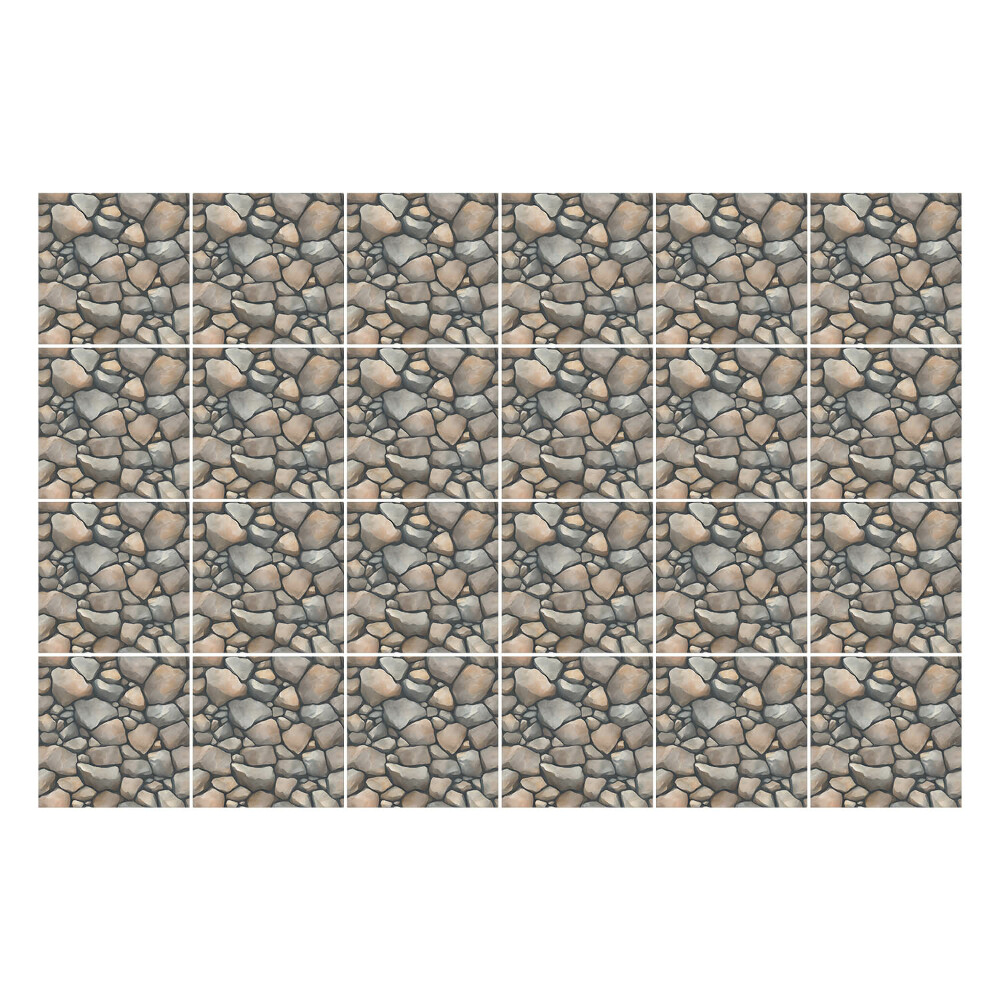 Öntapadós csempe matrica Természetes kövek az elrendezésben