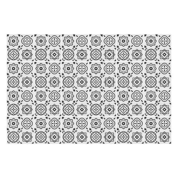 Öntapadós csempe matrica Virágmotívumok hálóban