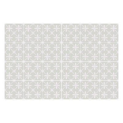 Öntapadós csempe matrica Virágos motívum hálóban