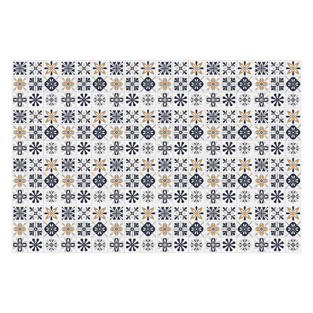 Csempe matrica Geometrikus virágok és körök