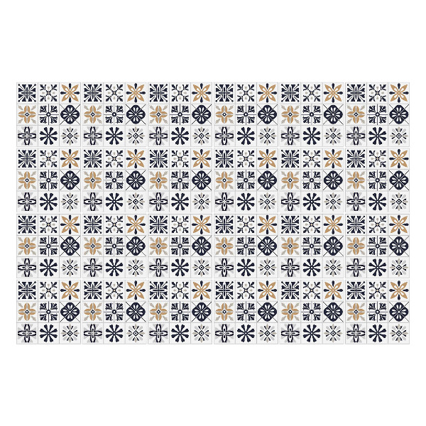 Csempe matrica Geometrikus virágok és körök