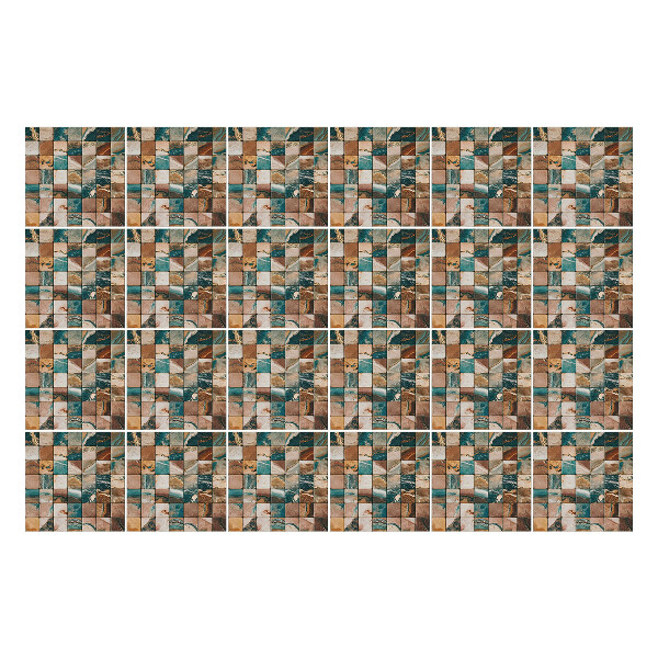 Öntapadós csempe matrica Mázas mozaik