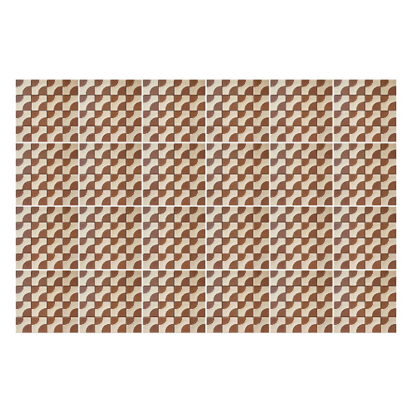 Csempe matrica Hullámok geometriai elrendezésben