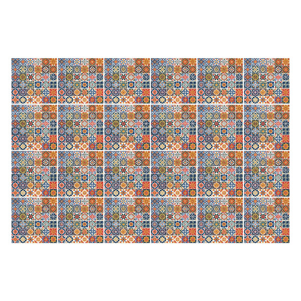 Öntapadós csempe matrica Színes mozaik csempe