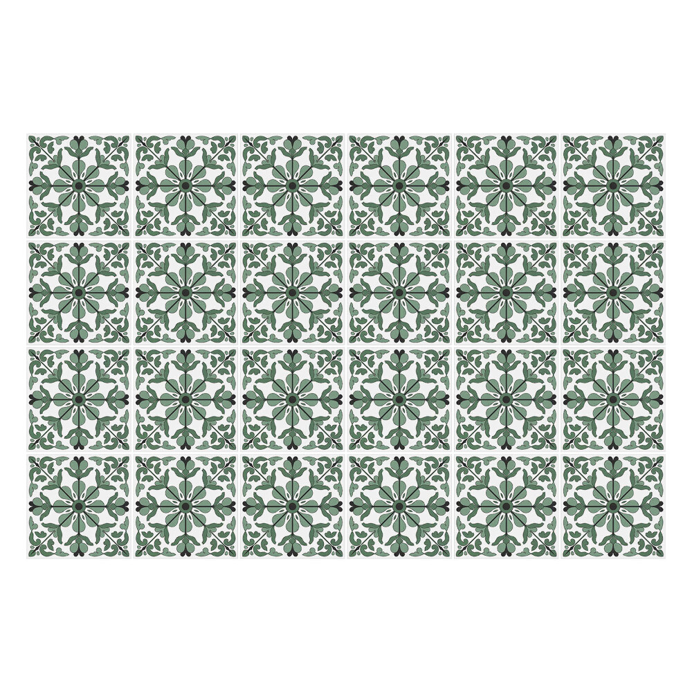 Csempe matrica Virágdíszek hálóban