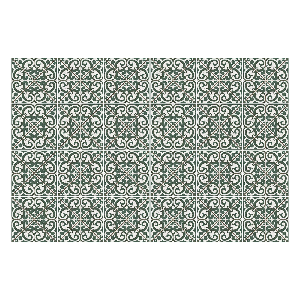 Öntapadós csempe matrica Csavart díszek hálóban