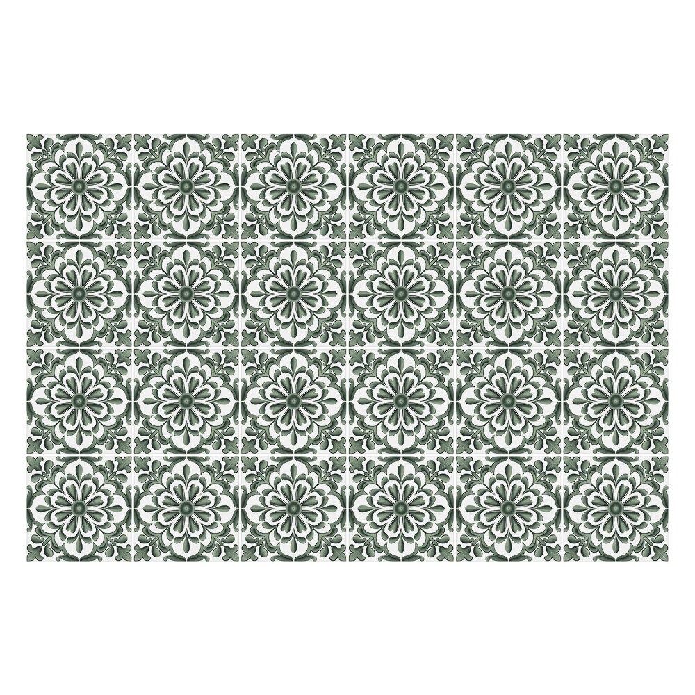 Csempe matrica Virág díszek