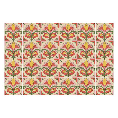 Öntapadós csempe matrica Virágdíszek elrendezésben