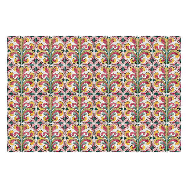 Csempe matrica Virágmotívumok az elrendezésben