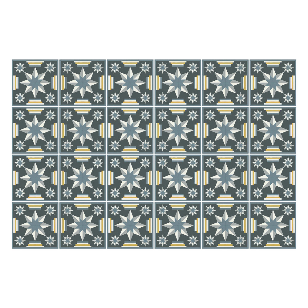 Öntapadós csempe matrica Geometriai csillagok és vonalak