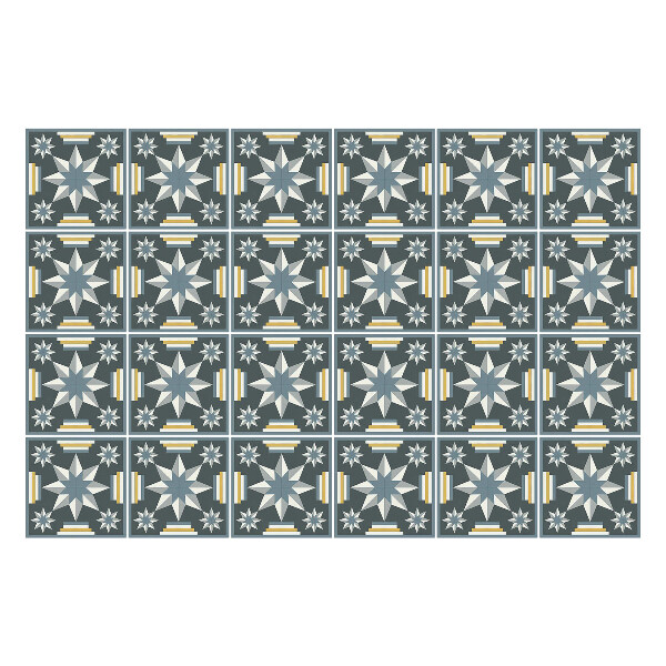 Öntapadós csempe matrica Geometriai csillagok és vonalak