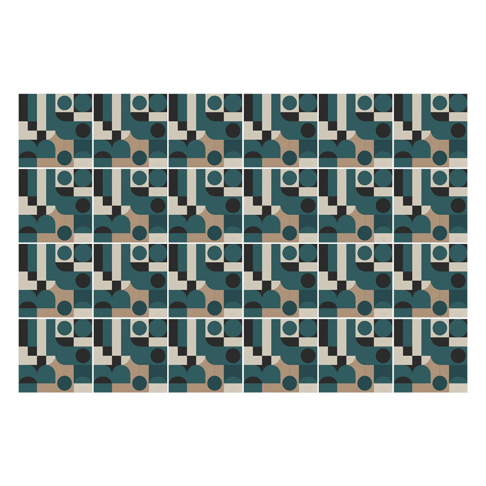 Öntapadós csempe matrica Geometria körökkel