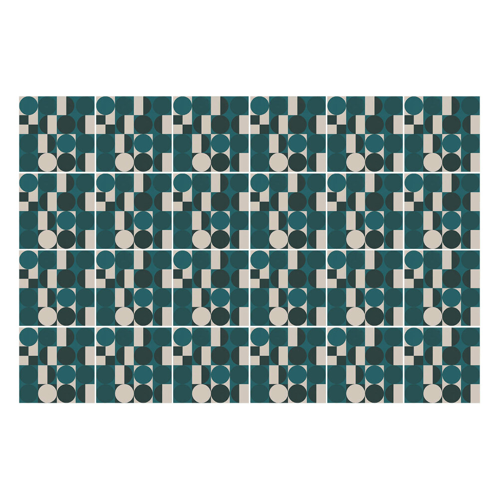 Csempe matrica Körök és téglalapok geometriája