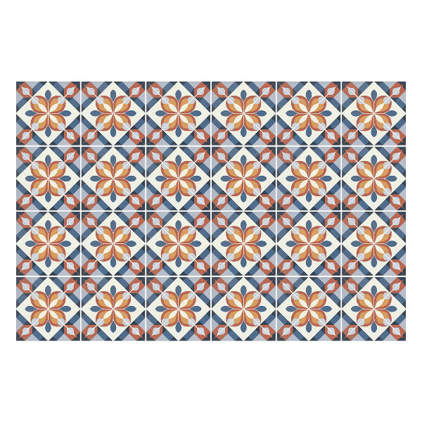 Öntapadós csempe matrica Virágmotívumok hálóban