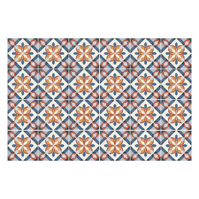 Öntapadós csempe matrica Virágmotívumok hálóban