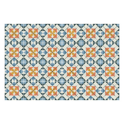 Öntapadós csempe matrica Virágmotívumok hálóban